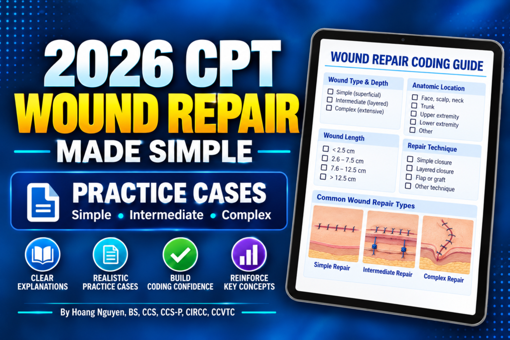 2026 CPT Wound Repair Made Simple coding guide by Hoang Nguyen
