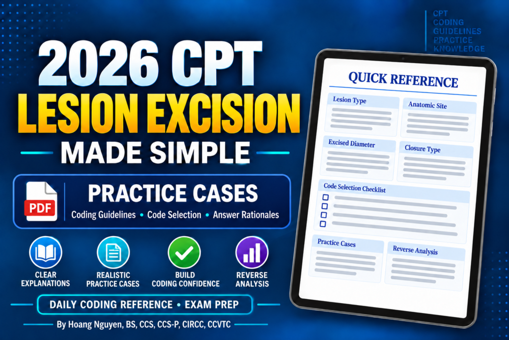 2026 CPT Lesion Excision Made Simple PDF guide for daily coding reference and exam preparation